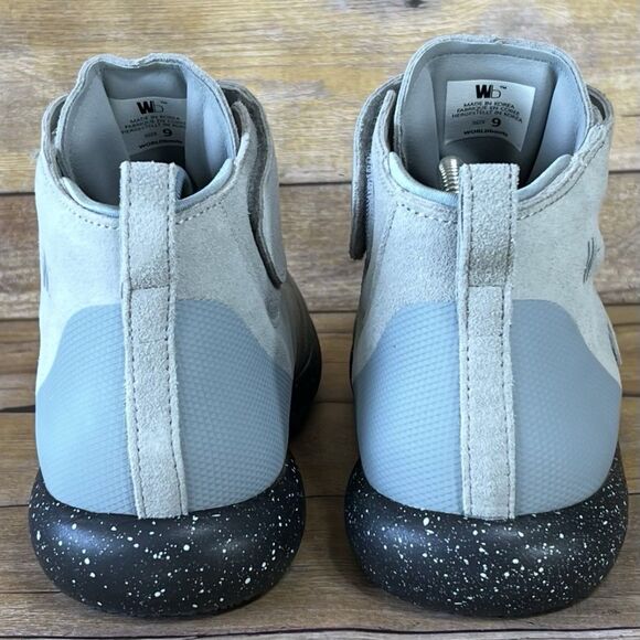 WORLD BOOTS Sz 12 Mens Chukka Moccasin Boots 100% Leather Suede Light Blue - Picture 8 of 16